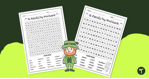 Go to Free St. Patrick's Day Word Search Activity teaching resource