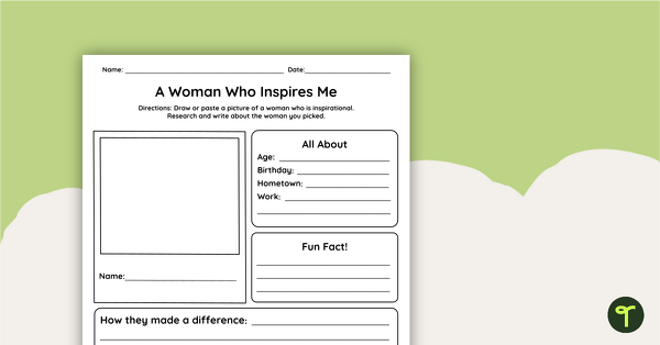 Go to Inspirational Woman Template teaching resource