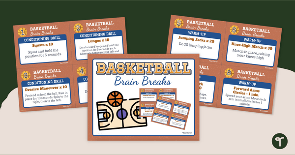 Go to Basketball Brain Breaks - Task Cards teaching resource