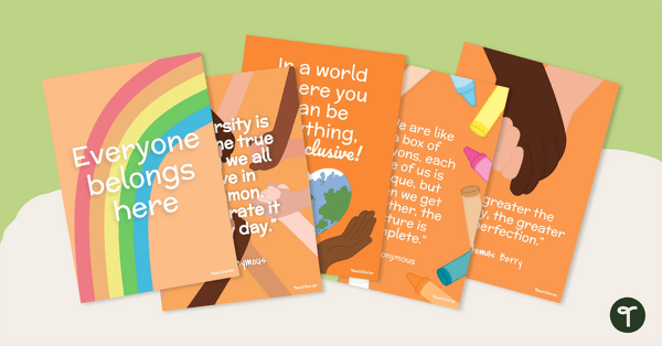 Diversity and Inclusivity Quotes Poster Pack teaching resource
