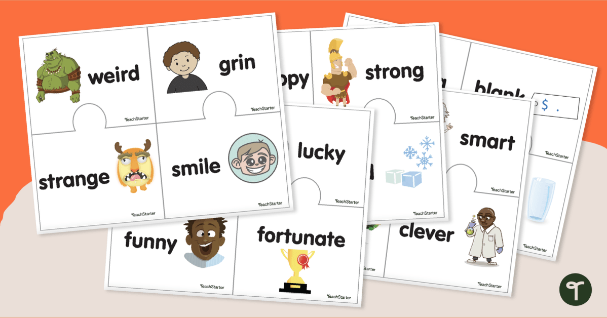 Synonym Activity - Printable Puzzle Center teaching resource