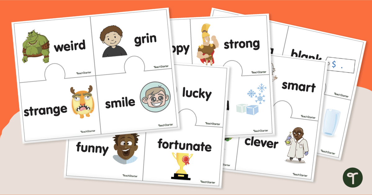 Interesting Adjective Synonym Cards, Parents