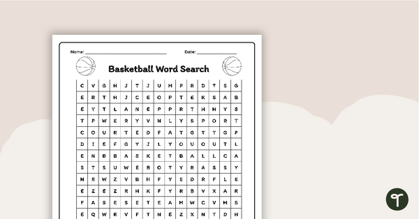 Go to Basketball Word Search teaching resource