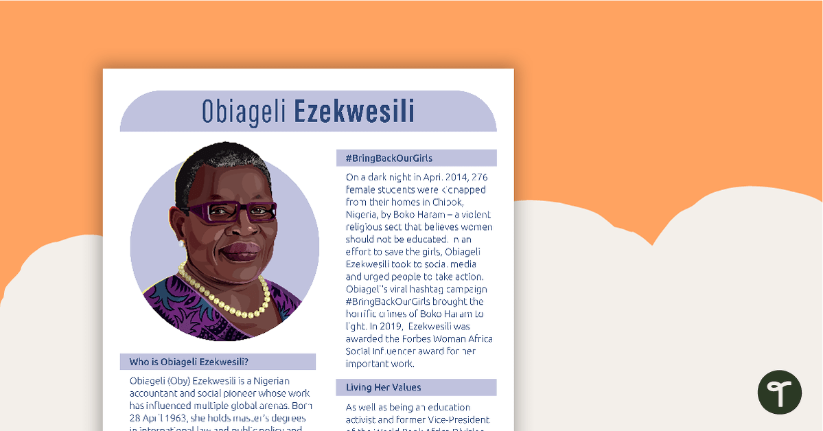 Inspirational Woman Profile – Obiageli Ezekwesili teaching resource