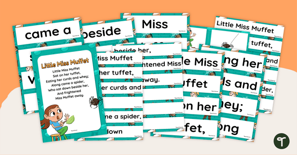 Little Miss Muffet - Sequencing Cards teaching resource
