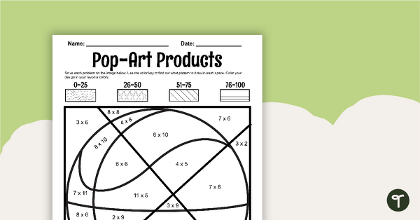 Pop Art Products - Basketball Color By Number teaching resource