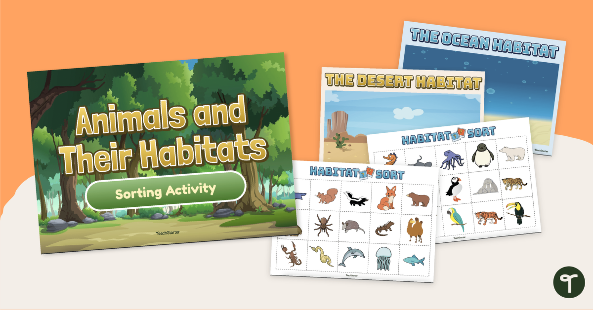 Animals and Their Habitats - Sorting Activity teaching resource