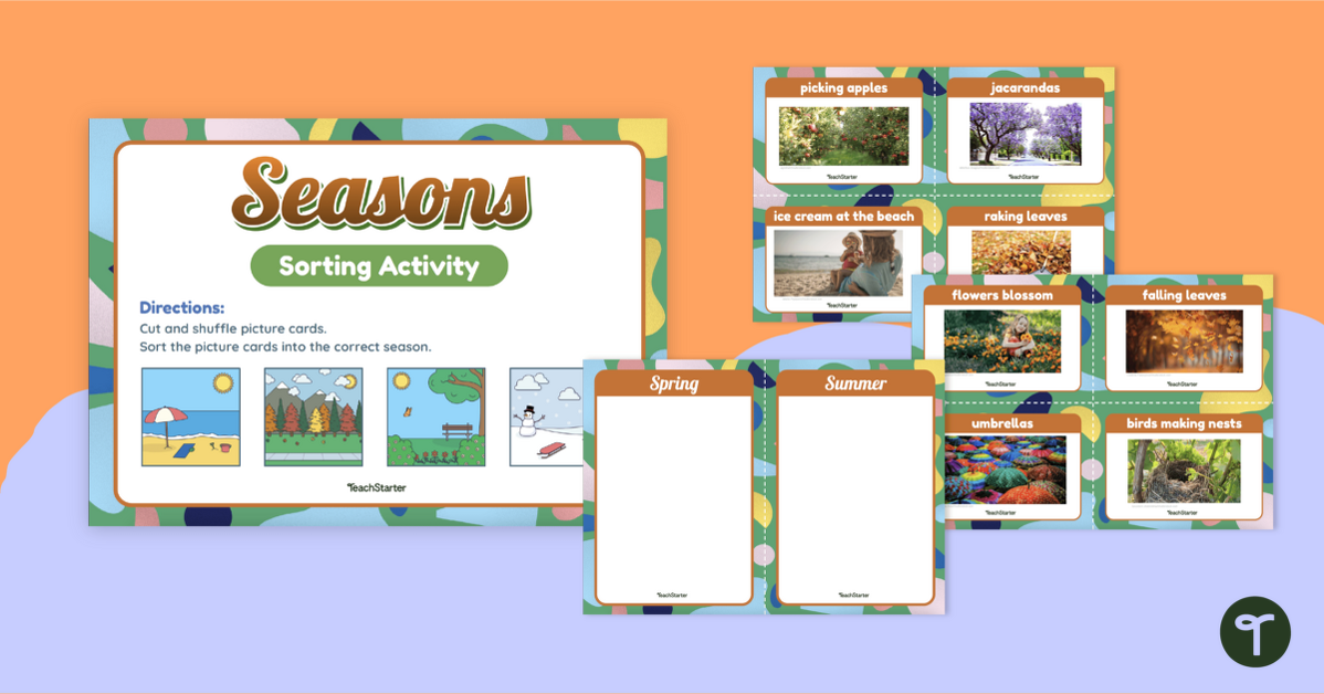 Seasons of the Year Sorting Activity teaching resource