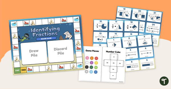 Identifying Fractions - Board Game teaching resource