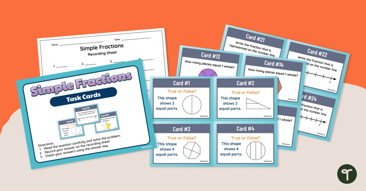 Simple Fractions – Task Cards teaching resource