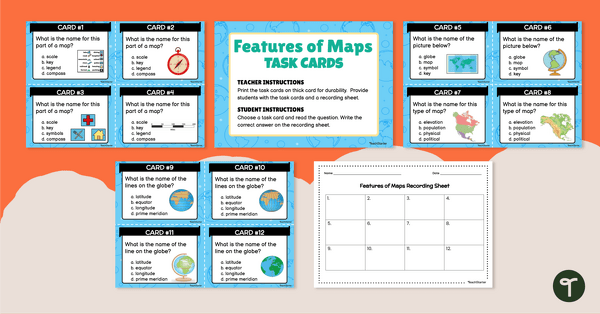 Go to Feature of Maps - Task Cards teaching resource