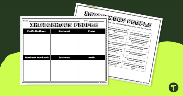 Go to North American Indigenous People - Fact Sorting Worksheet teaching resource