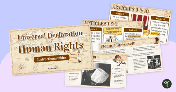 Go to Eleanor Roosevelt - Universal Declaration of Human Rights Teaching Slide Deck teaching resource