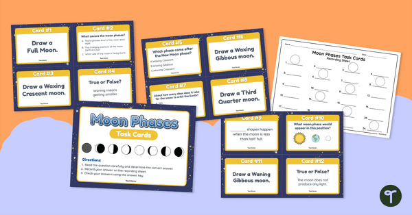 Go to Moon Phases – Task Cards teaching resource