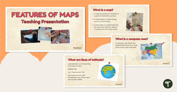Features of Maps - Teaching Presentation teaching resource
