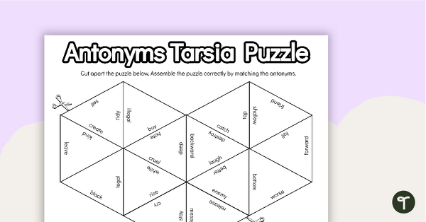 Antonyms Tarsia Puzzle teaching resource