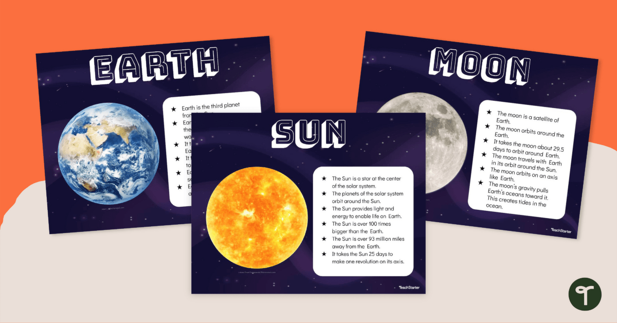 Earth, Sun, and Moon – Poster Pack teaching resource
