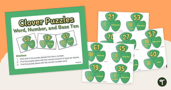 Go to Number, Word, and Base Ten Forms - St. Patrick's Day Activity teaching resource
