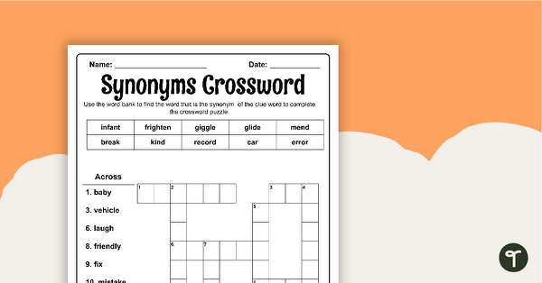 Synonyms Puzzles for Grades 3-5 by Teaching is a Work of Art