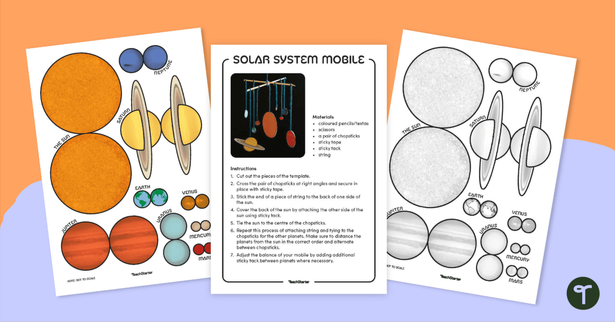 Solar System Mobile – Craft Activity teaching resource