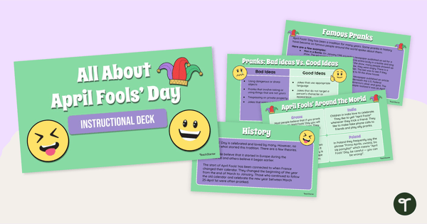 Go to What is April Fools' Day? -  Instructional Slide Deck teaching resource