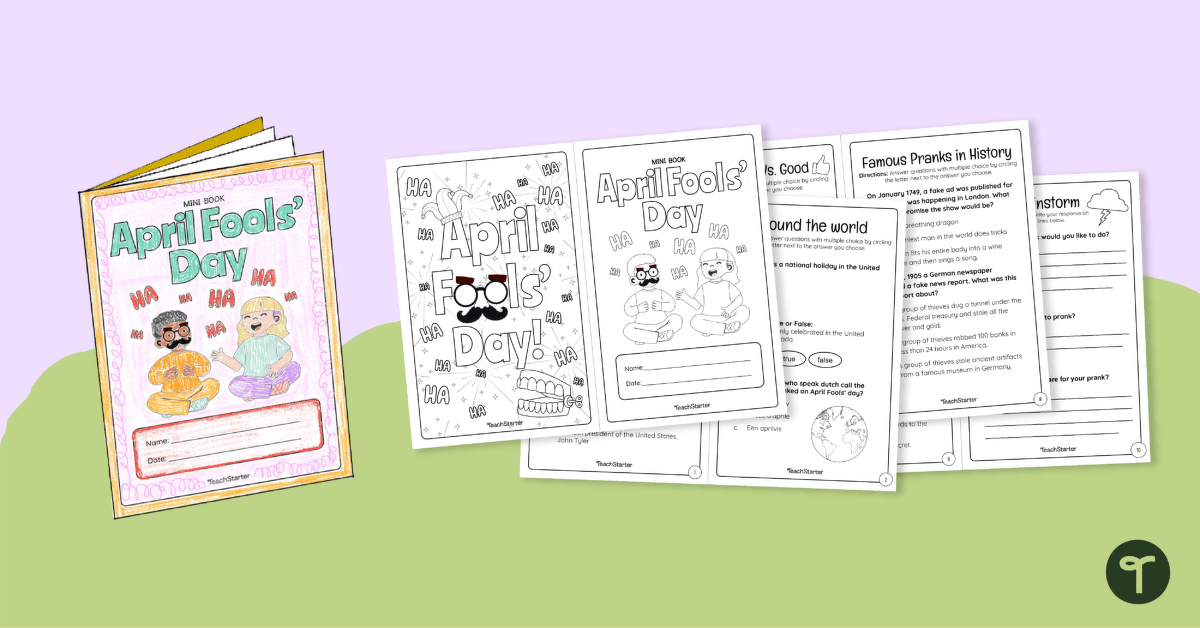 April Fools' Day for Kids - Printable Book teaching resource