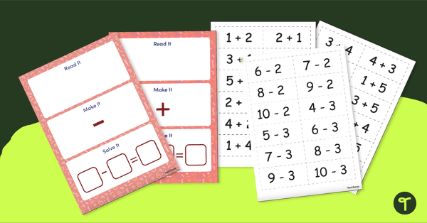 Addition and Subtraction to 10 Modelling Mats teaching resource
