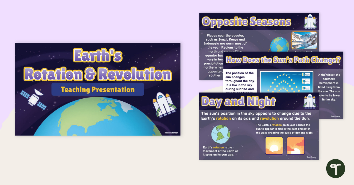 Earth's Rotation and Revolution – Teaching Presentation teaching resource
