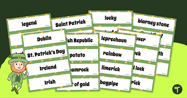 St. Patrick's Day Word Wall Vocabulary teaching resource