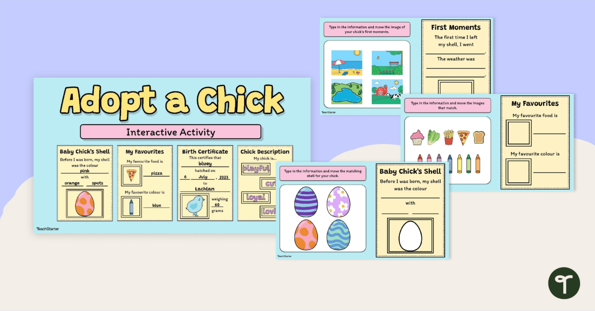 Adopt a Chick Interactive Activity teaching resource