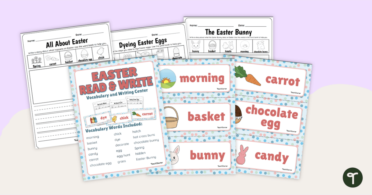 Easter Writing Prompts and Word Wall Pack teaching resource