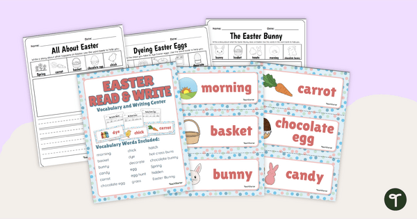 Go to Easter Writing Prompts and Word Wall Pack teaching resource