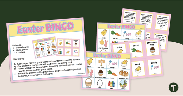 Easter Bingo - Differentiated Vocabulary Activity teaching resource