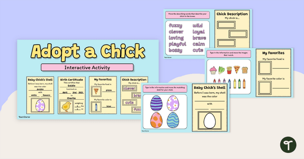 Go to Adopt a Chick -  Interactive Writing Activity teaching resource
