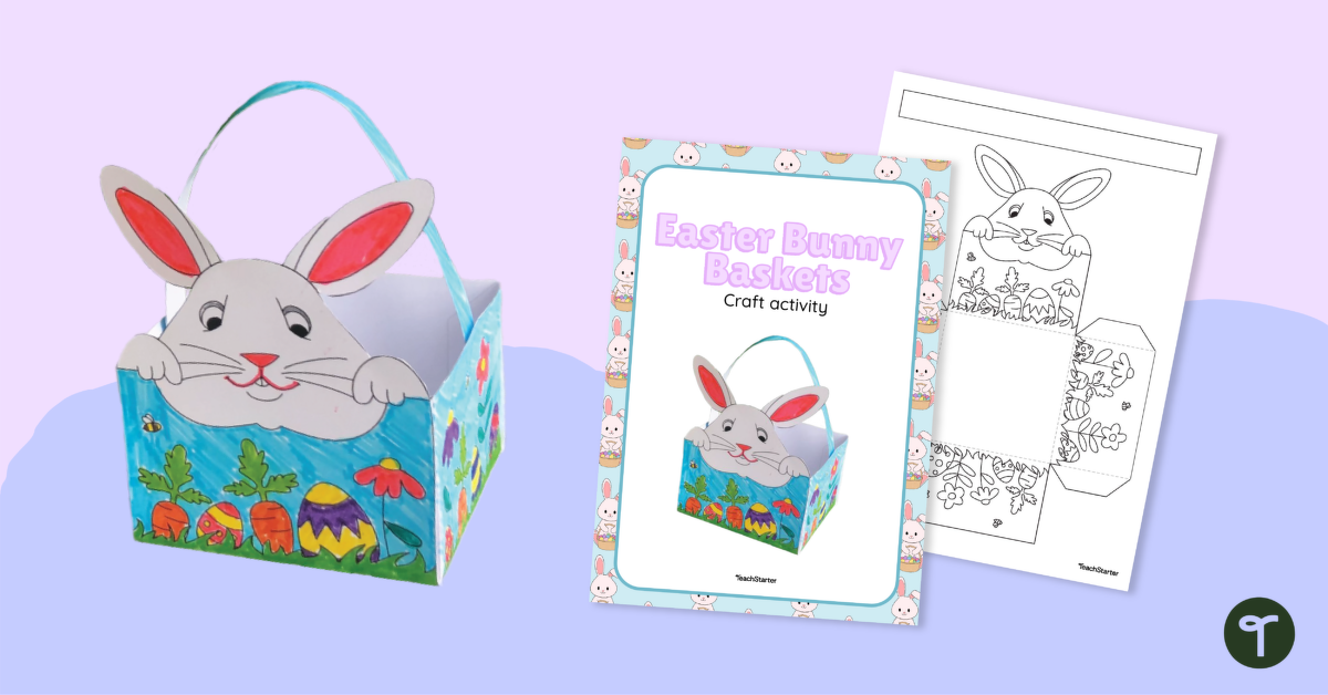 Easter Bunny Basket – Template teaching resource