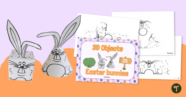 Image of 3D Object Easter Bunny Templates