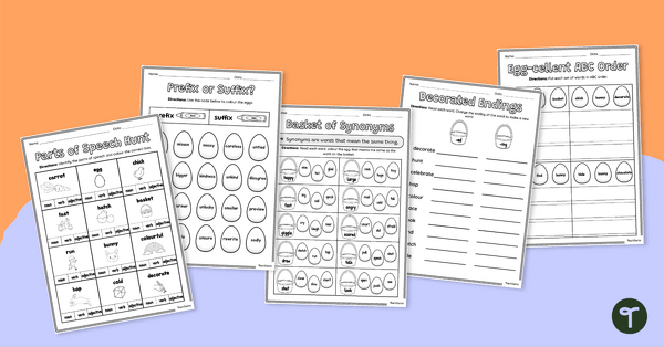 Go to Easter Worksheets - Grammar Practise teaching resource
