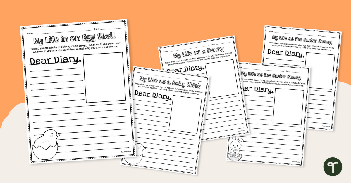 Easter Diary Writing Activity teaching resource