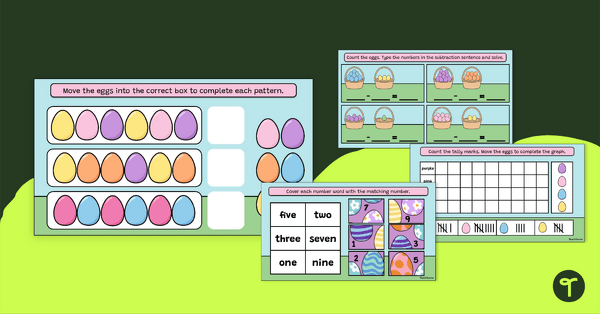 Go to Easter Basket Digital Math Center teaching resource