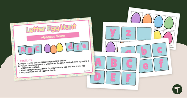 Go to Egg Hunt Pocket Chart - Alphabet Game teaching resource