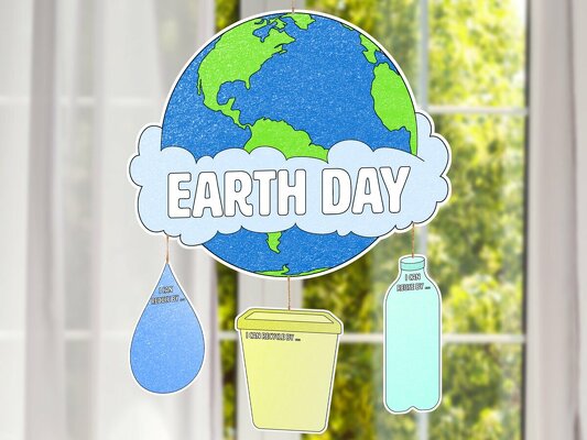Earth Day Mobile - Craft Template teaching resource