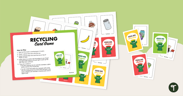 Recycling Card Game - SNAP! teaching resource