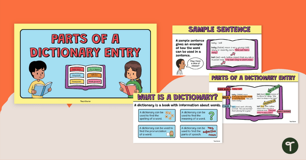 Go to Parts of a Dictionary Entry PowerPoint teaching resource