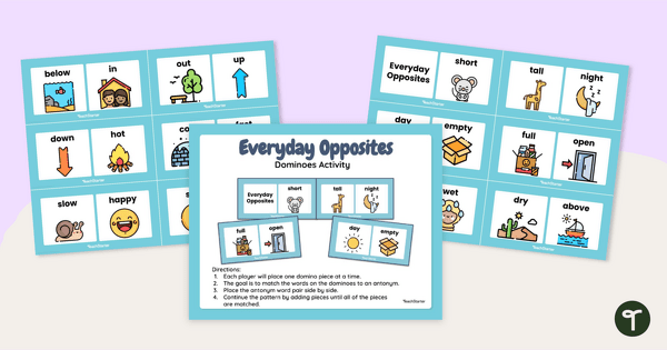 Go to Everyday Opposites - Antonyms Game teaching resource