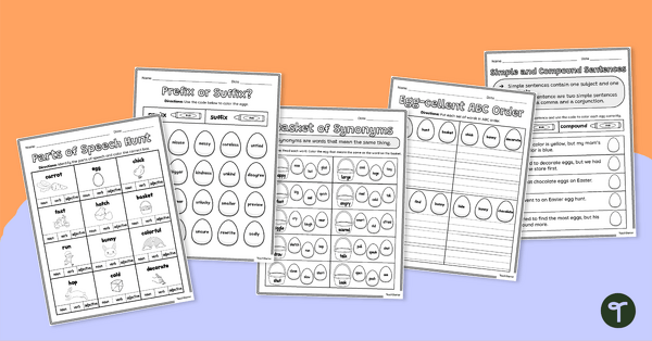 Go to Easter Grammar - Worksheets teaching resource