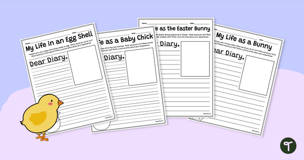 Easter Writing Prompts - Dear Diary teaching resource