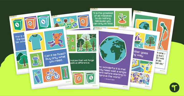 Sustainability Quotes Poster Pack teaching resource