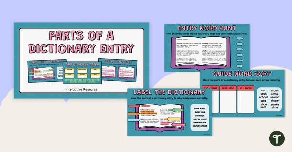 Go to Dictionary Skills Google Slides Interactive Activity teaching resource