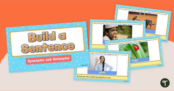 Synonyms and Antonyms - Build a Sentence Interactive teaching resource