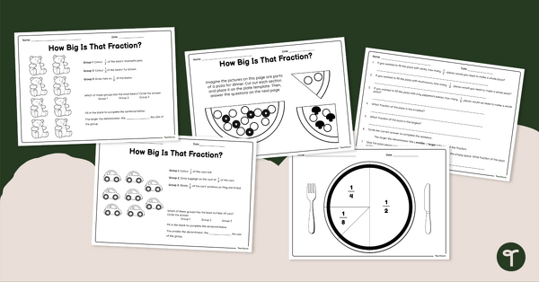 How Big Is That Fraction? – Worksheet teaching resource